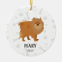 Ornamento personalizado perro del navidad de