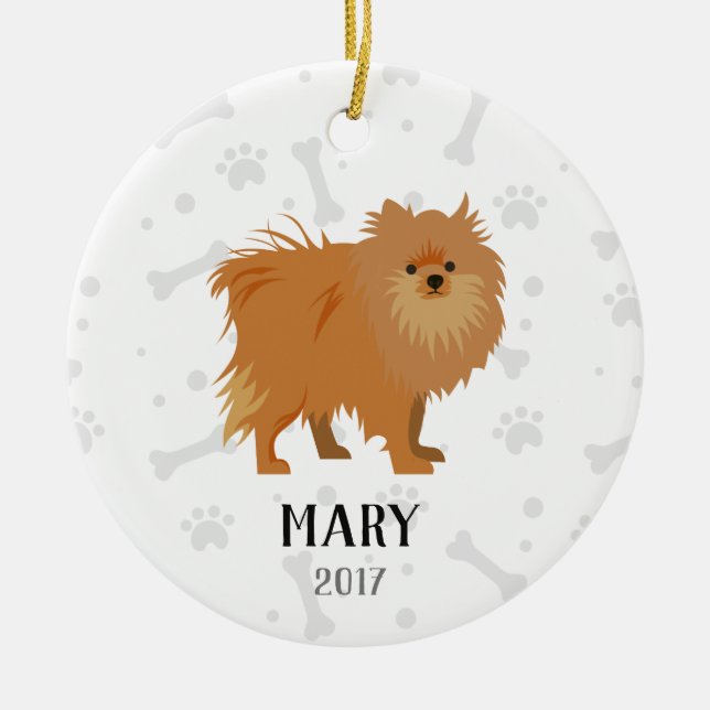 Ornamento personalizado perro del navidad de (Frente)
