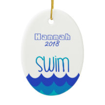 Ornamento personalizado personalizado para nadador