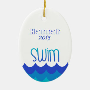 Ornamento personalizado personalizado para nadador