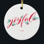 Ornamento personalizado pintado a mano del navidad<br><div class="desc">Ornamento personalizado pintado a mano del navidad</div>