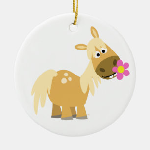 Ornamento personalizado Pony y Flor