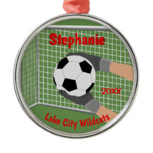 Ornamento personalizado portero del fútbol
