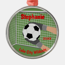 Ornamento personalizado portero del fútbol