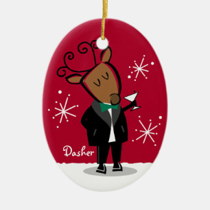 Ornamento personalizado reno de Dasher