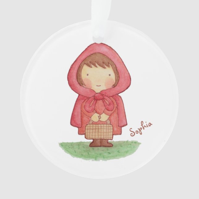 Ornamento personalizado sitio rojo de los chicas (Anverso)