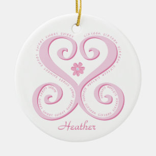 Ornamento personalizado SS del dulce dieciséis