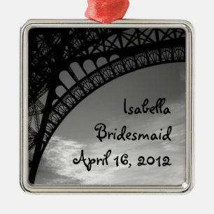 Ornamento personalizado torre Eiffel de la dama de