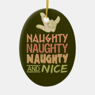 Ornamento personalizado travieso y agradable