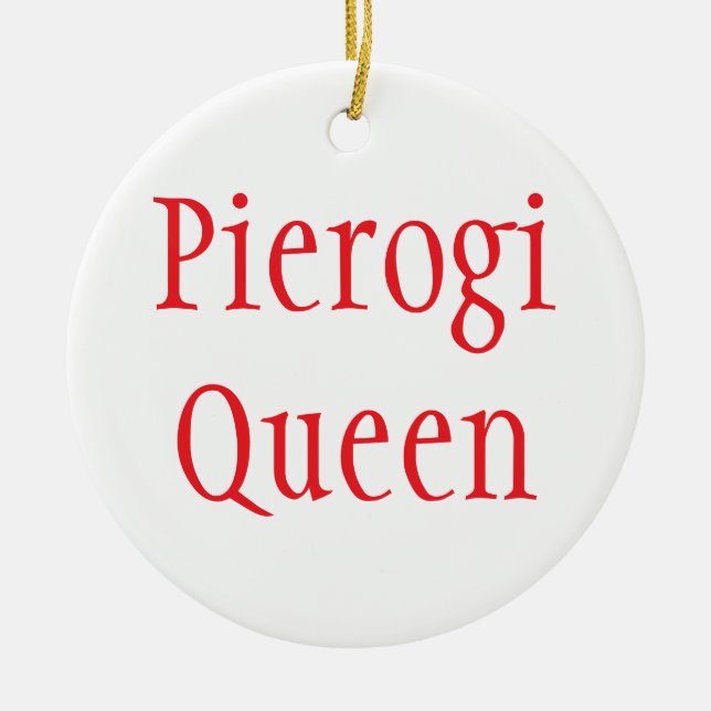 Ornamento "Pierogi Queen - Feliz Navidad 2024" (Frente)