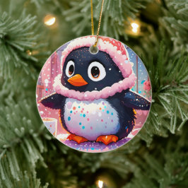 Ornamento pingüino colorido