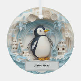 Ornamento pingüino personalizado