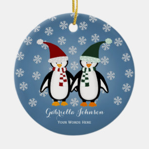 Ornamento pingüino personalizado