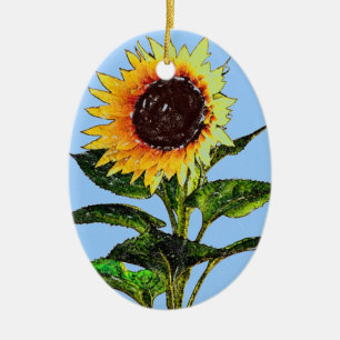 Ornamento pintado del girasol