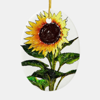 Ornamento pintado del girasol