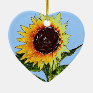 Ornamento pintado del girasol