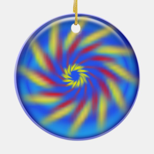 Ornamento - PinWheel dentro de 3d bola azul (Atrás)