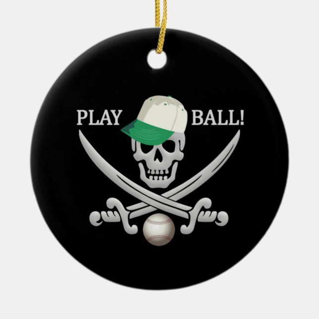 Ornamento pirata de béisbol (Frente)