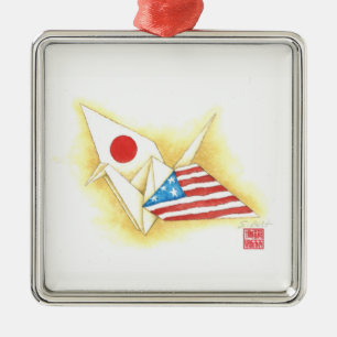 Ornamento plateado ~ Amistad Japón-EEUU