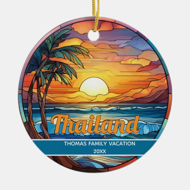 Ornamento Playa Tailandia personalizado (Frente)