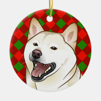 Ornamento poner crema de Shiba Inu de las Felices