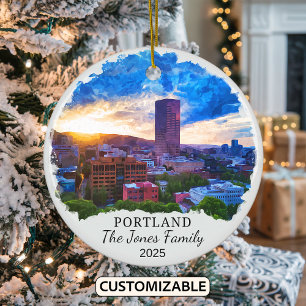 Ornamento Portland personalizado, estado de Oregon