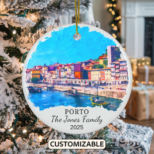 Ornamento Porto personalizado, regalo de Portugal