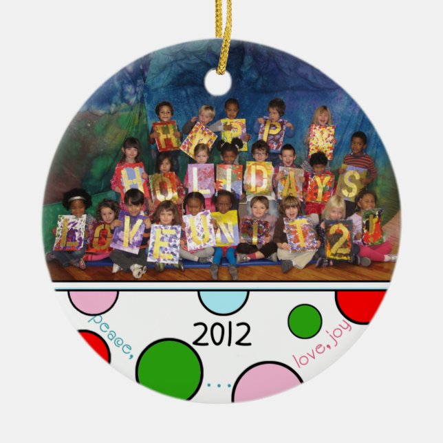 Ornamento preescolar de encargo 2 del día de (Frente)