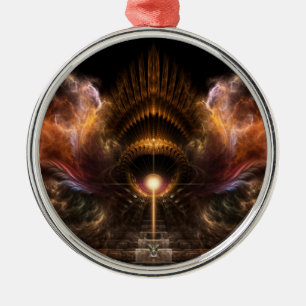 Ornamento premium de arte fractal de tormenta eóli