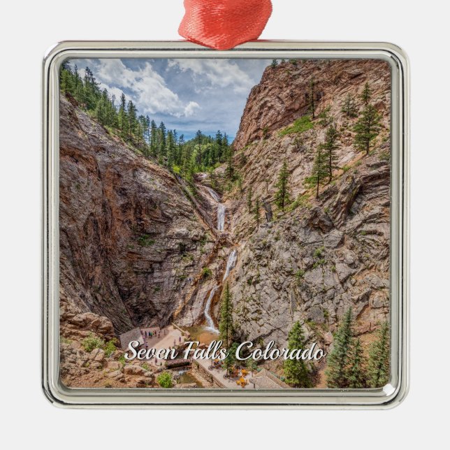 Ornamento Premium de Seven Falls Colorado (Frente)