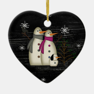 Ornamento primitivo de los pares de la nieve