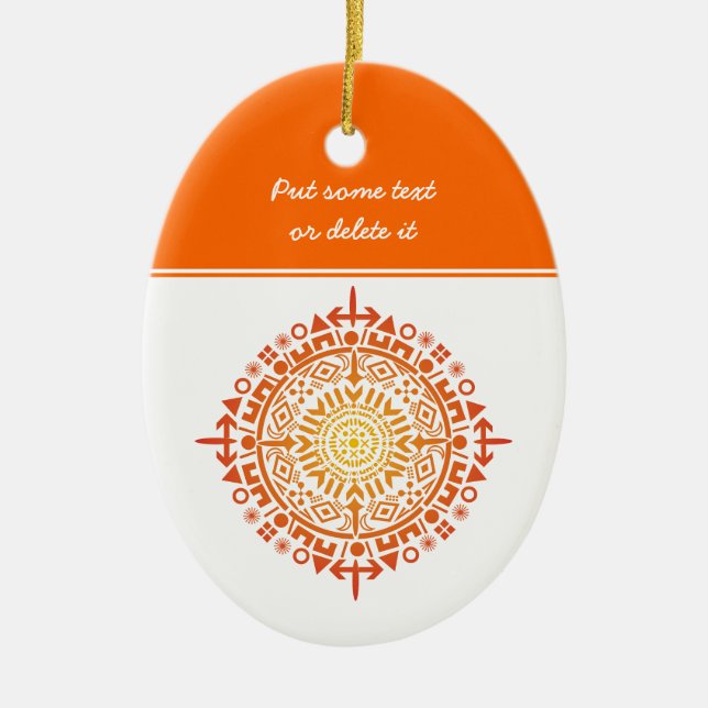 Ornamento primitivo de personalizado de arte-Sol (Frente)