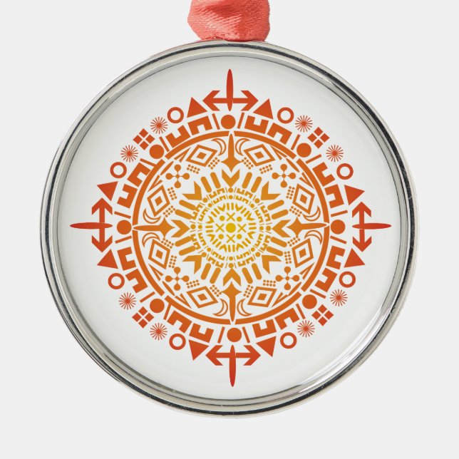 Ornamento primitivo de personalizado de arte-Sol (Frente)