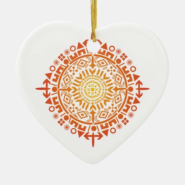 Ornamento primitivo de personalizado de arte-Sol (Frente)