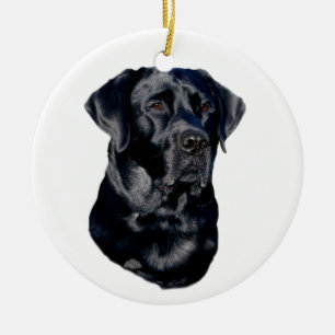 Ornamento principal del labrador retriever negro