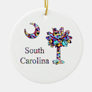 Ornamento psicodélico del Palmetto de Carolina