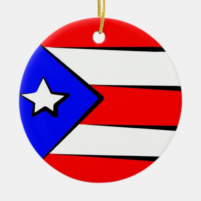 Ornamento puertorriqueño de la bandera (Frente)