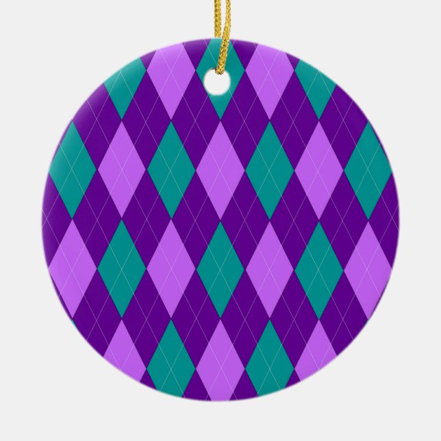 Ornamento Purple Argyle (Frente)