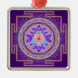 Ornamento púrpura de Sri Yantra