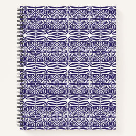 Ornamento púrpura del libro de notas espirales