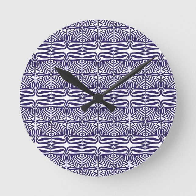 Ornamento púrpura del reloj de pared (Anverso)