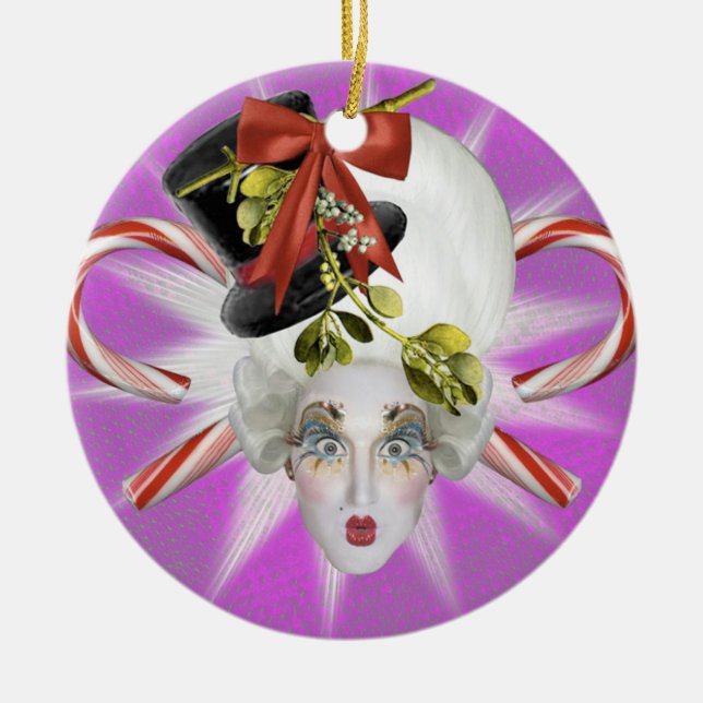 Ornamento púrpura y azul de Poppycock (Frente)