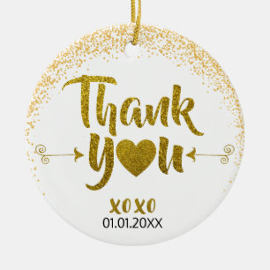 Ornamento Purpurina de Faux Gold