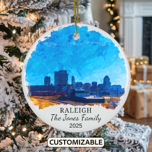 Ornamento Raleigh Personalizado, Carolina del Nort