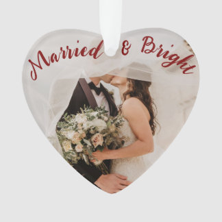 Ornamento recién casado "casado y brillante"