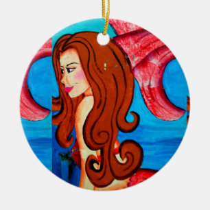 ornamento redheaded de la sirena
