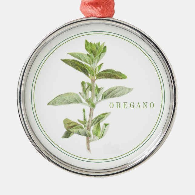Ornamento redondeado FRESH OREGANO Premium (Frente)