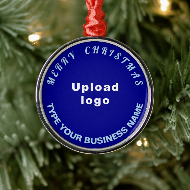 Ornamento redondo azul para Navidades de negocios (Árbol)