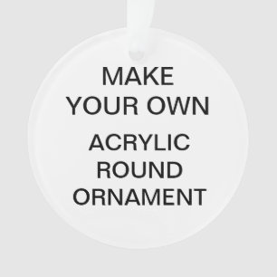 Ornamento REDONDO de acrílico de encargo del árbol