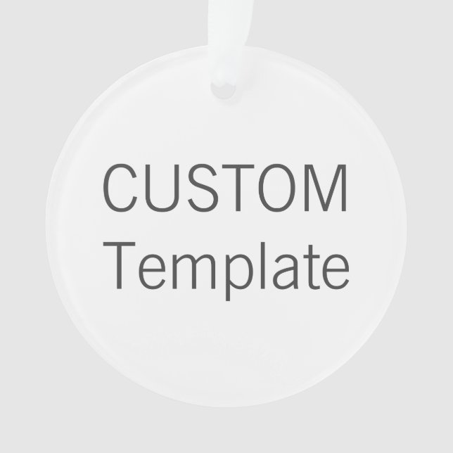 Ornamento REDONDO de acrílico de encargo del árbol (Anverso)